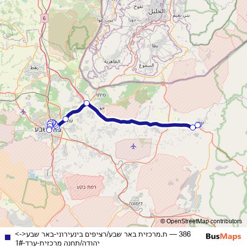 386 bus Line Map