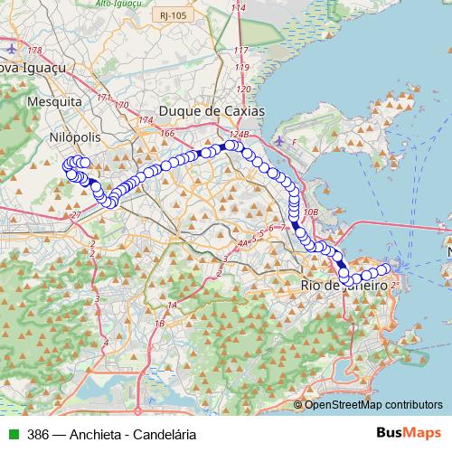 386 bus Line Map