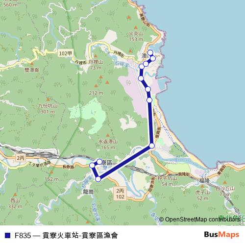 F835 bus Line Map