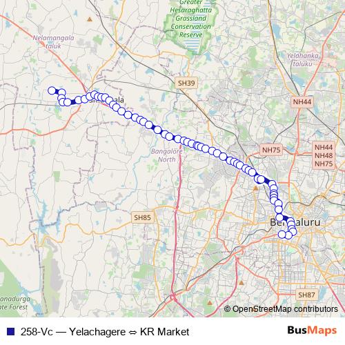 258-Vc bus Line Map