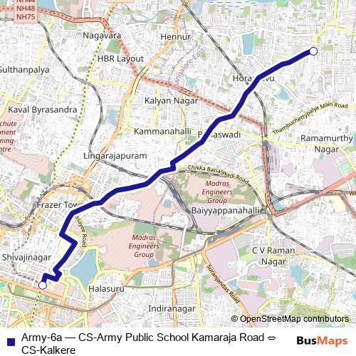 Army-6a bus Line Map
