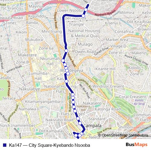 Ka147 bus Line Map
