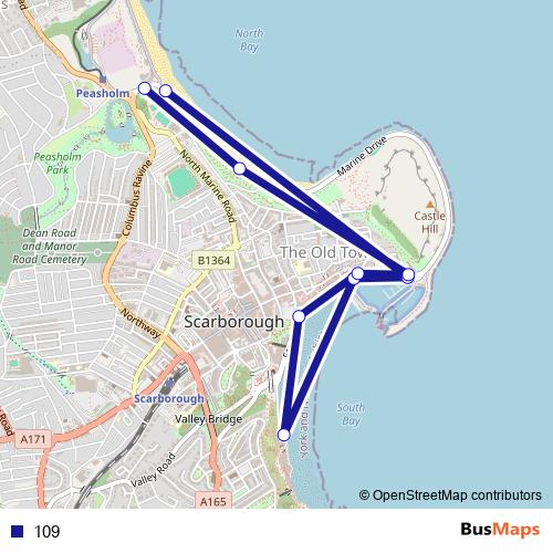109 bus Line Map