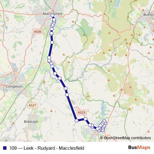 109 bus Line Map