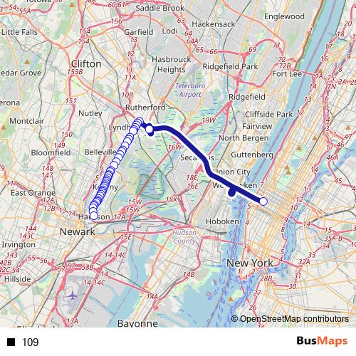 109 bus Line Map