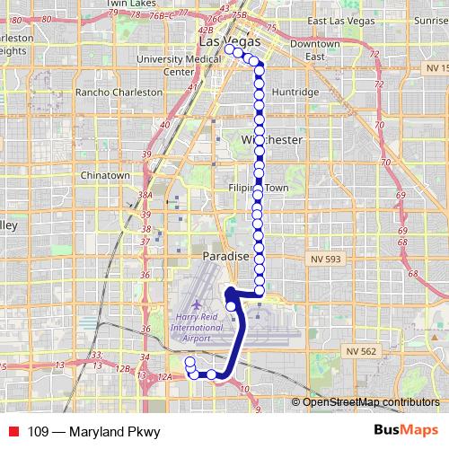 109 bus Line Map