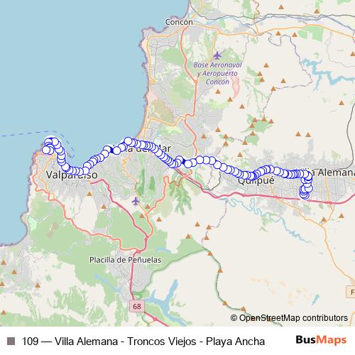 109 bus Line Map