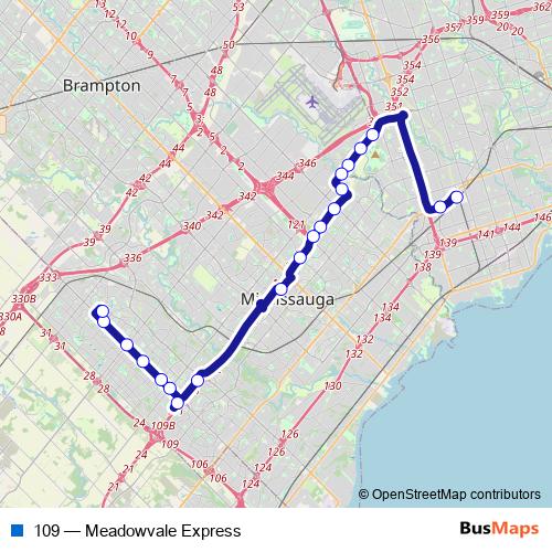 109 bus Line Map