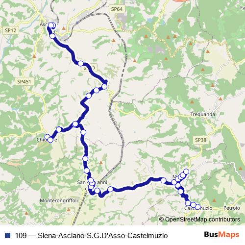 109 bus Line Map