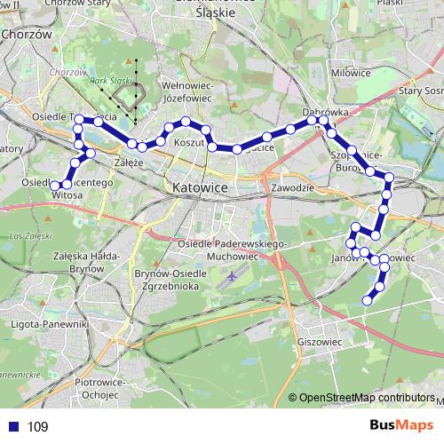 109 bus Line Map