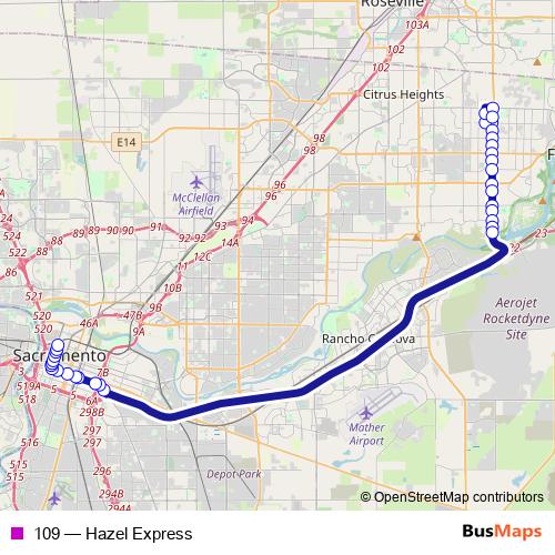 109 bus Line Map