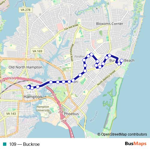109 bus Line Map