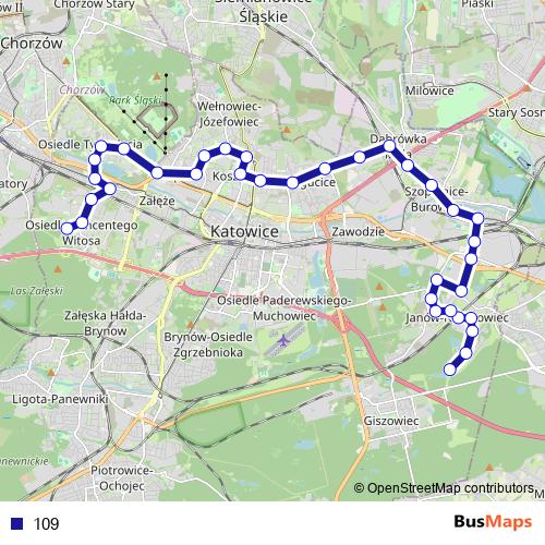 109 bus Line Map