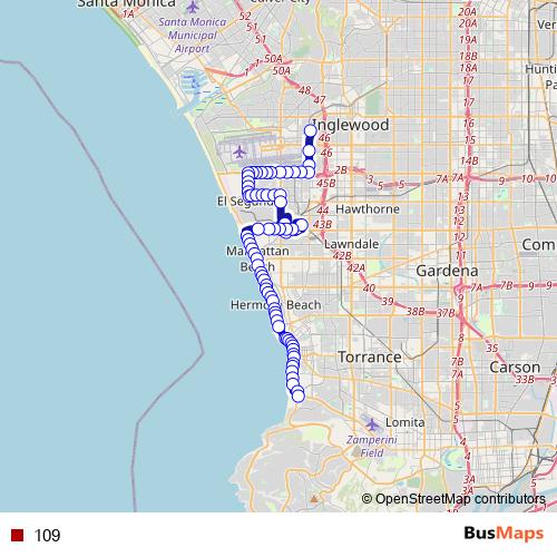 109 bus Line Map