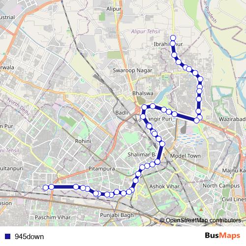945down bus Line Map