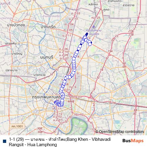 1-1 (29) bus Line Map
