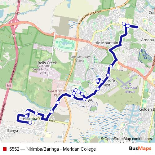 5552 bus Line Map