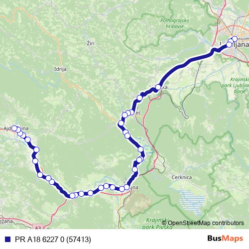 PR A18 6227 0 (57413) bus Line Map
