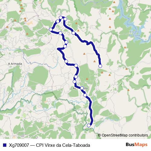 Xg709007 bus Line Map