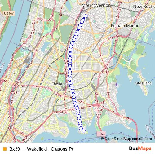 Bx39 bus Line Map