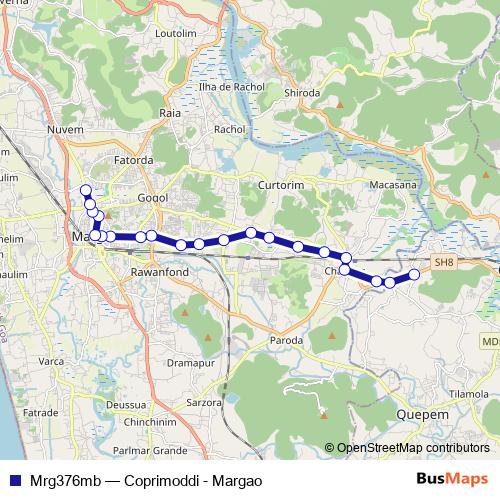 Mrg376mb bus Line Map