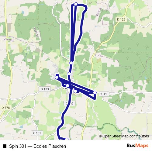 Spln 301 bus Line Map