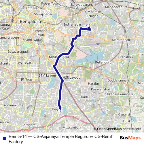 Bemla-14 bus Line Map