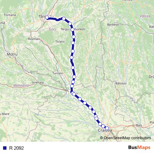 R 2092 rail Line Map