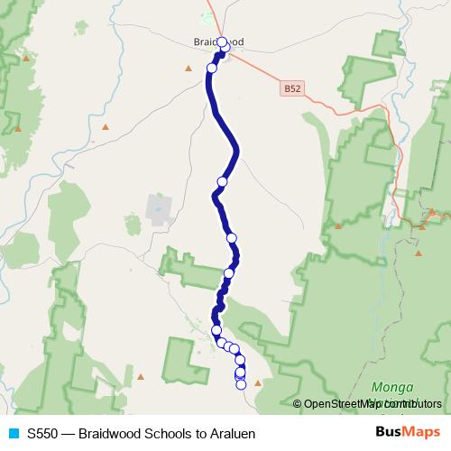 S550 bus Line Map