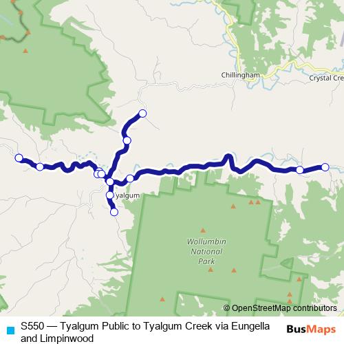 S550 bus Line Map