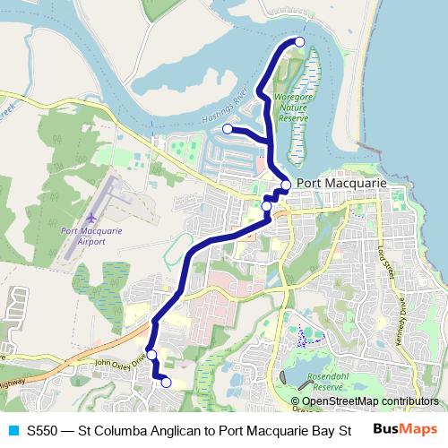 S550 bus Line Map