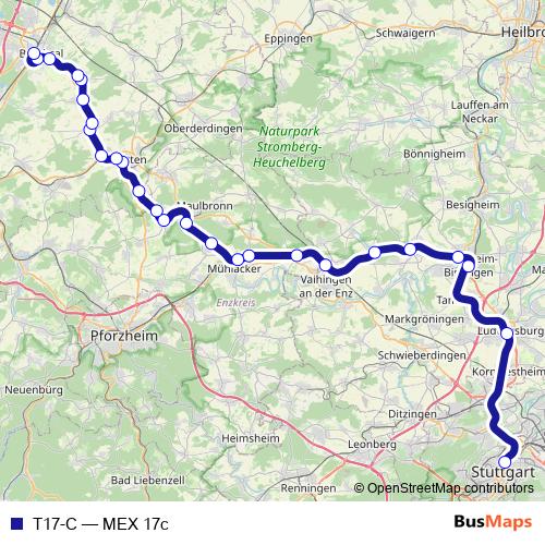 T17-C rail Line Map