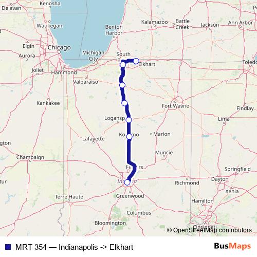 MRT 354 bus Line Map