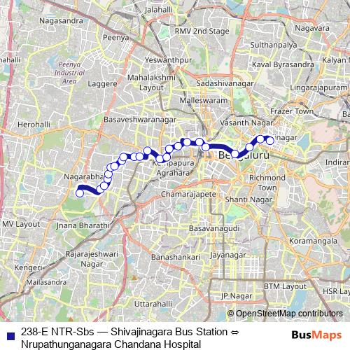 238-E NTR-Sbs bus Line Map