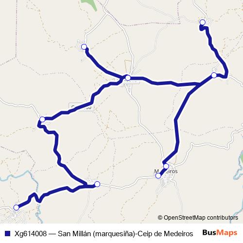 Xg614008 bus Line Map