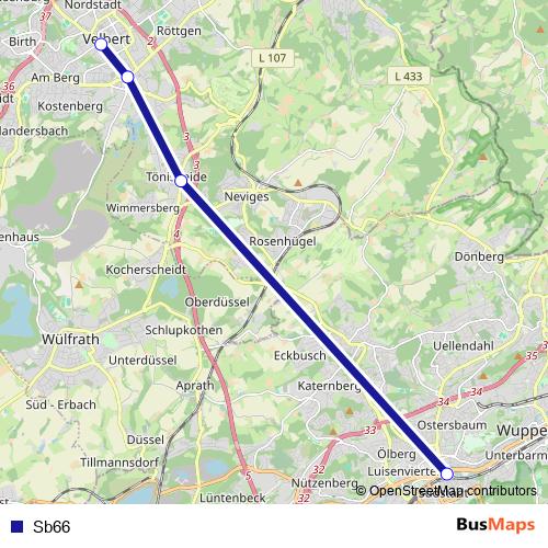 Sb66 bus Line Map