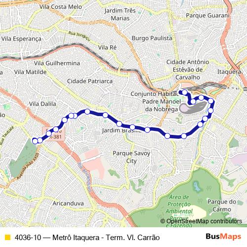 4036-10 bus Line Map