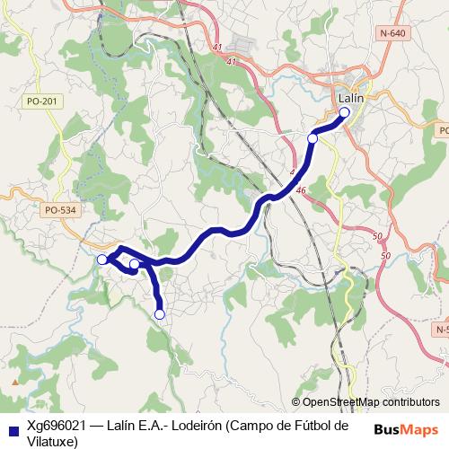 Xg696021 bus Line Map