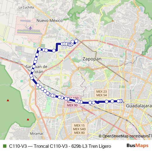 C110-V3 bus Line Map