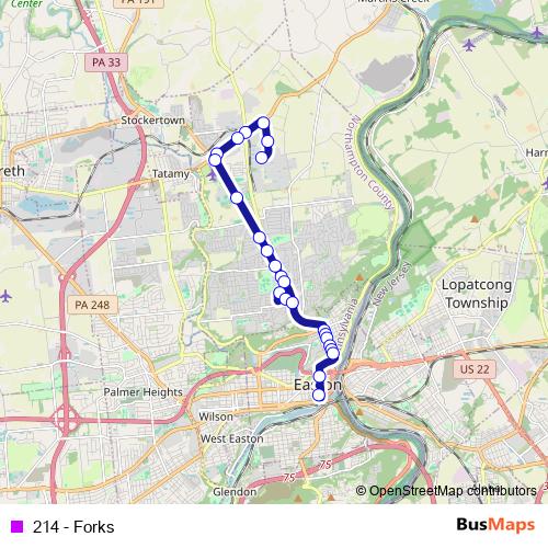 214 - Forks bus Line Map