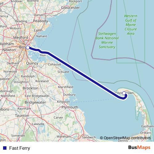 Fast Ferry ferry Line Map