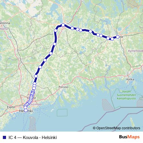 IC 4 rail Line Map