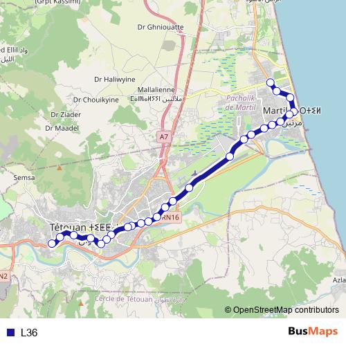 L36 bus Line Map