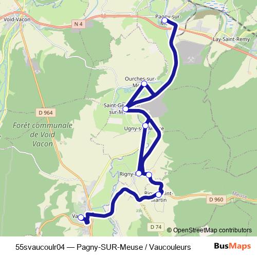 55svaucoulr04 bus Line Map