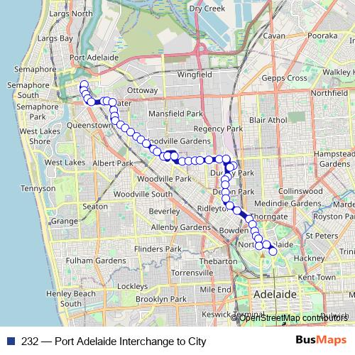 232 bus Line Map