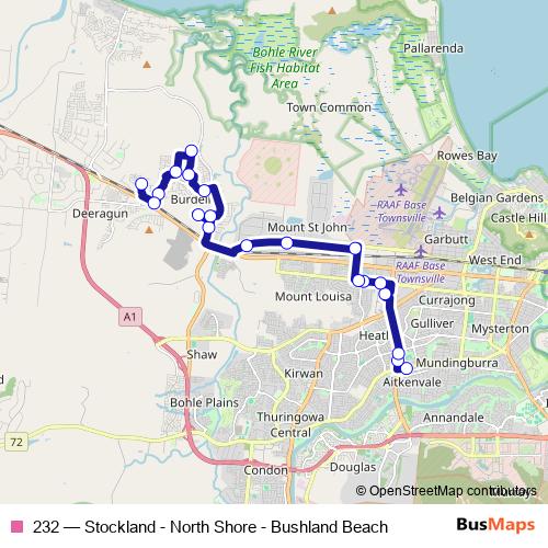 232 bus Line Map