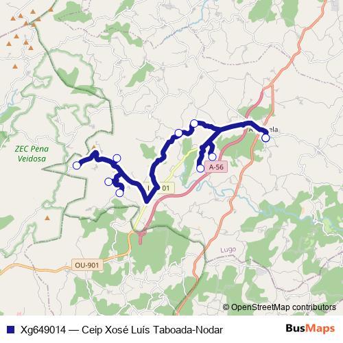 Xg649014 bus Line Map