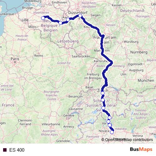ES 400 rail Line Map