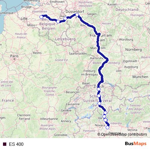 ES 400 rail Line Map