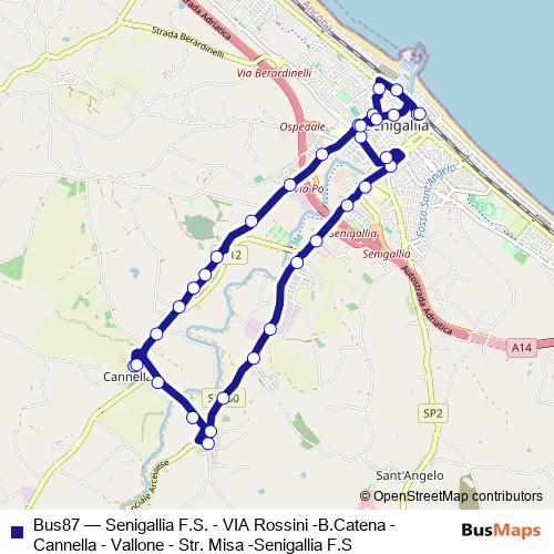 Bus87 bus Line Map